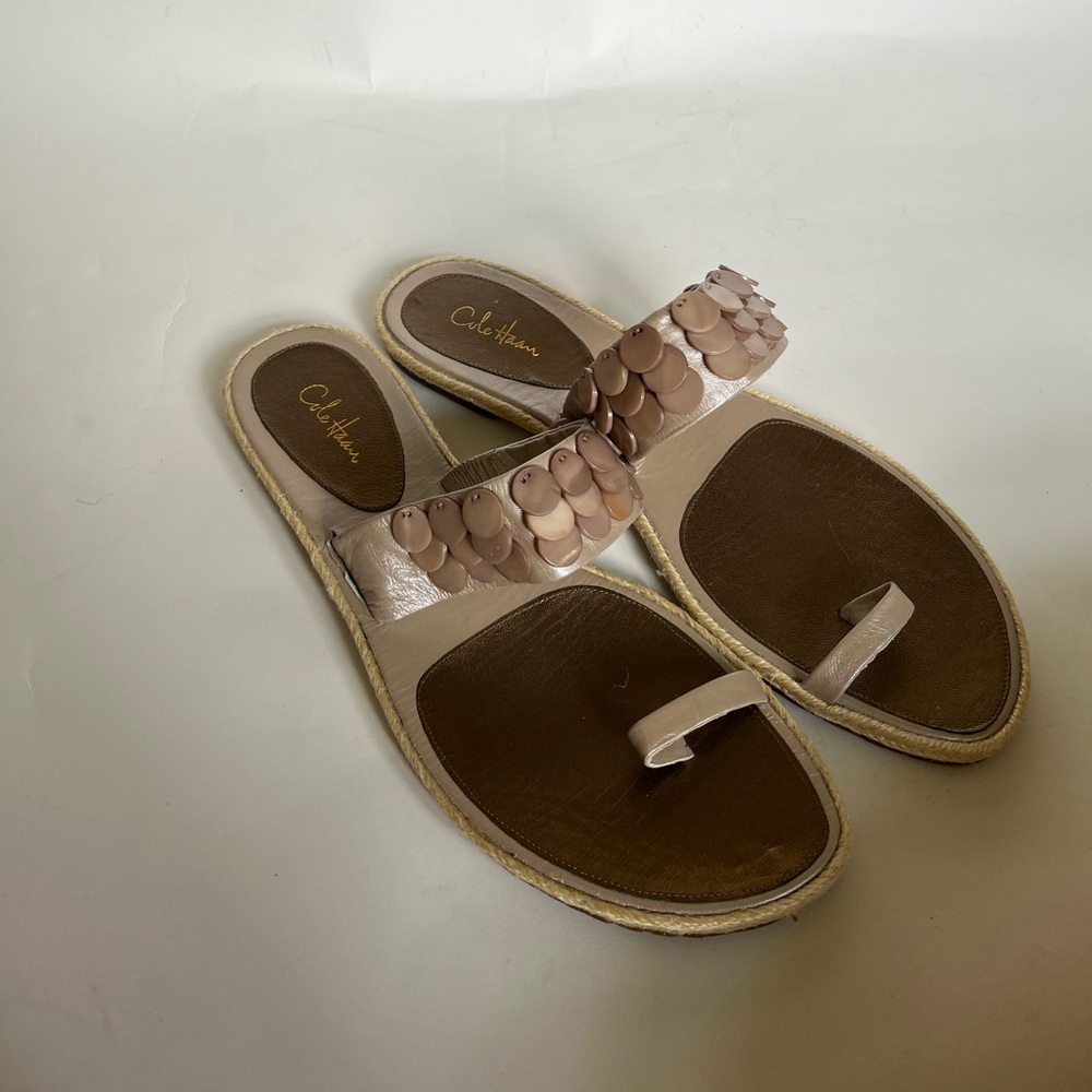 Rose Gold Cole Haan Shell Sandals